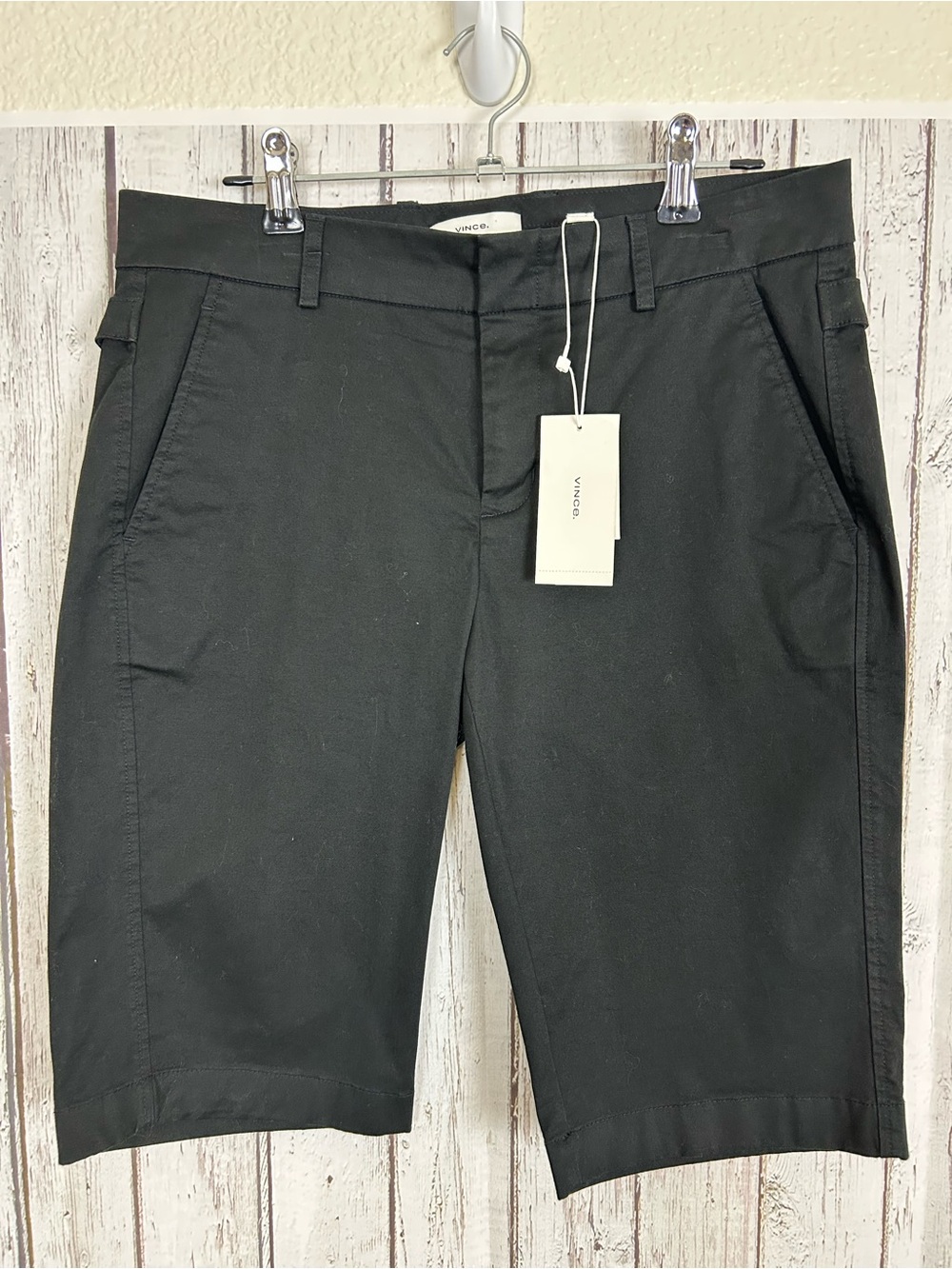 NWT Vince Black Tailored Bermuda Shorts Size 4 - Picture 3 of 7
